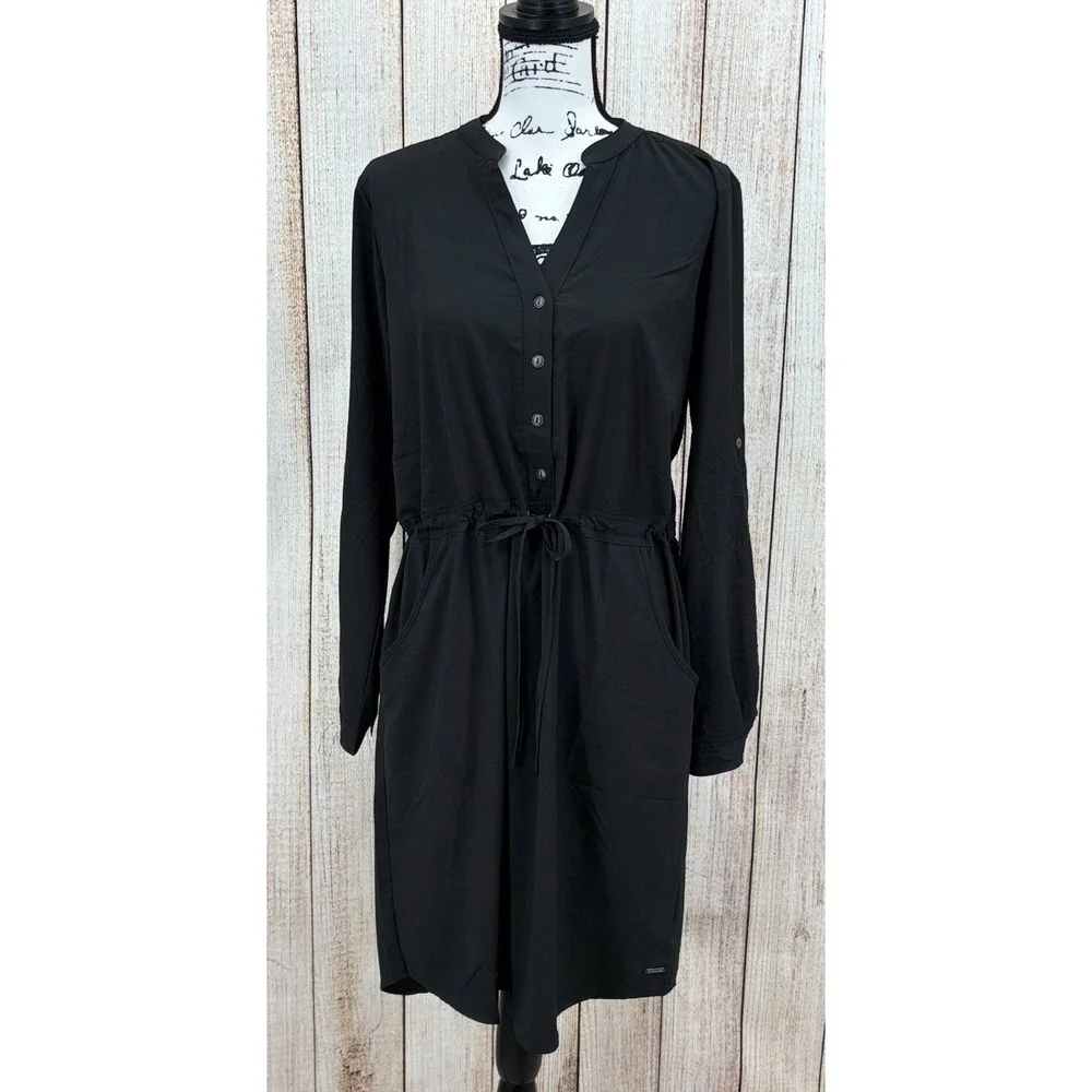 Orvis Pack and Go Dress‎ Black Size Medium M Moisture Wicking Travel Stretch NWT